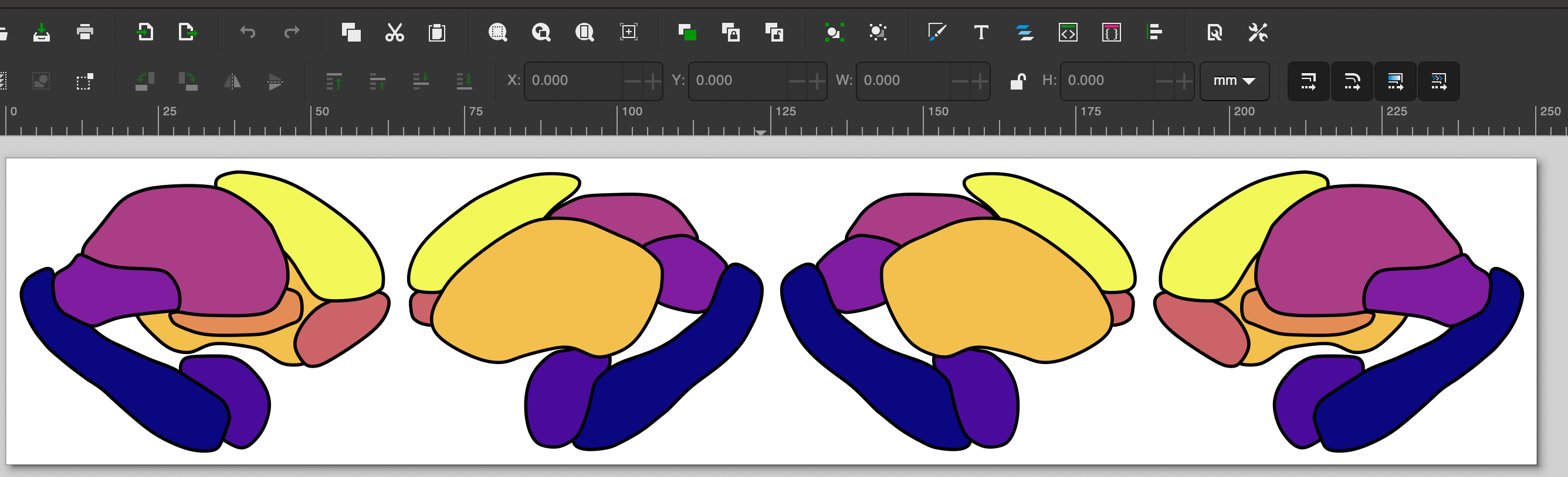 Combining hemispheres Inkscape